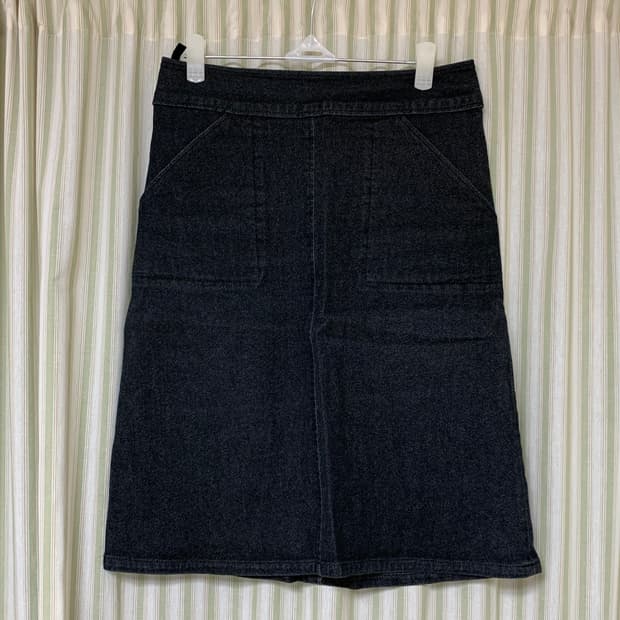 빈티지 데님 미디스커트