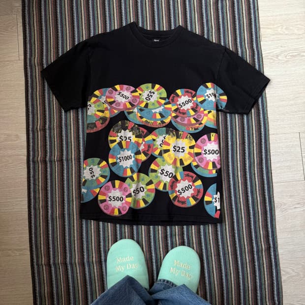 00s 올드 스투시 포커 반팔 티셔츠