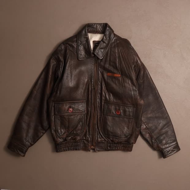 90'S 아비렉스 A2 복각 플라이트 레더자켓 A1647