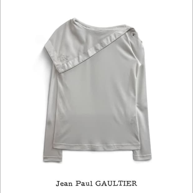 장폴고티에 숄더버튼 블라우스 