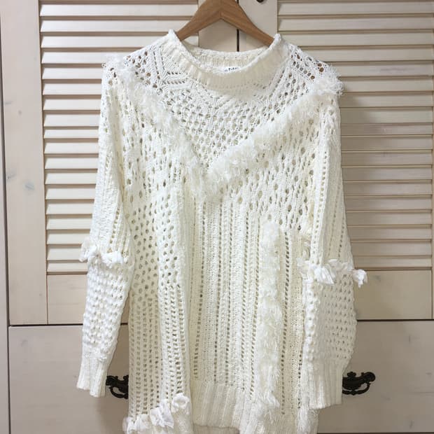 일본빈티지 리본 니트 원피스 그런지페어리히피피조물파우닝133레이어룸