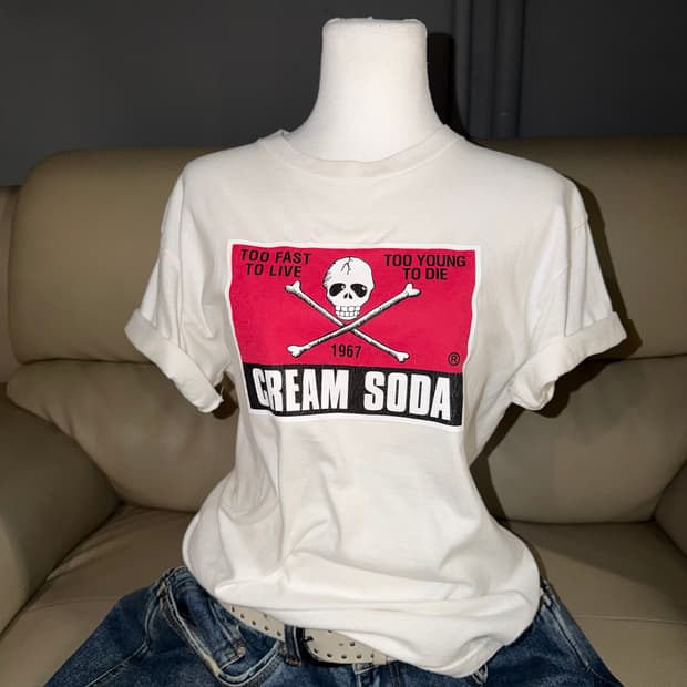 Cream soda signature printing top 