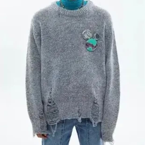 앤더슨벨 데미지 스웨터 M