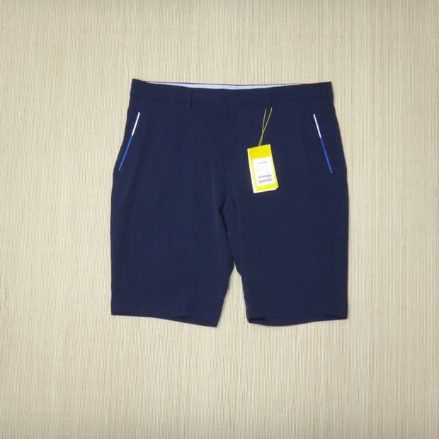 (34인치) 루이까스텔 남성 솔리드 네이비 반바지