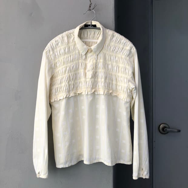 Ne net shirring shirt