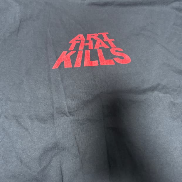 갤러리디파트먼트 art that kill 블랙 반팔 L 사이즈 팝니다