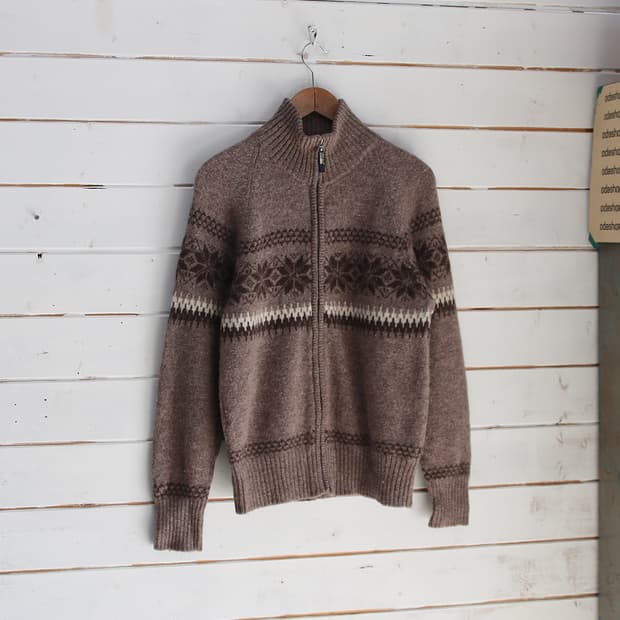 (착용컷) FIRST DOWN 울 노르딕 니트 집업 (남성용 98)