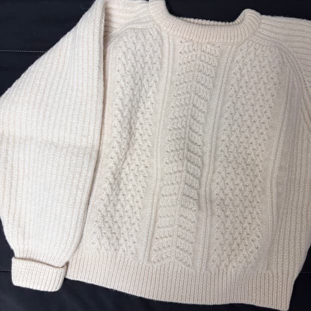 브리티쉬 퓨어 울 100% 짜임 니트