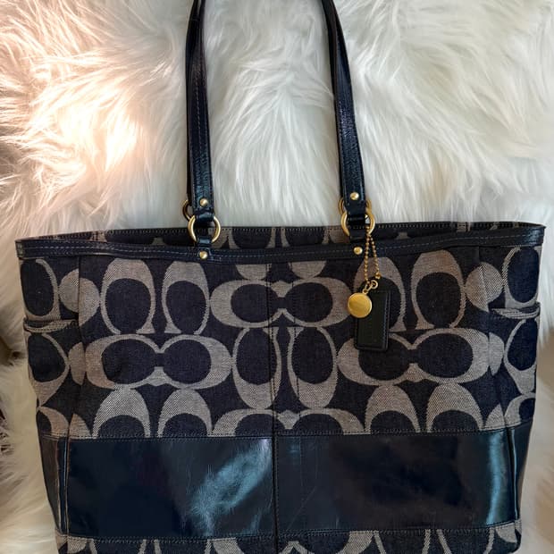 Coach denim bag L (코치 시그니처 데님 토트백)