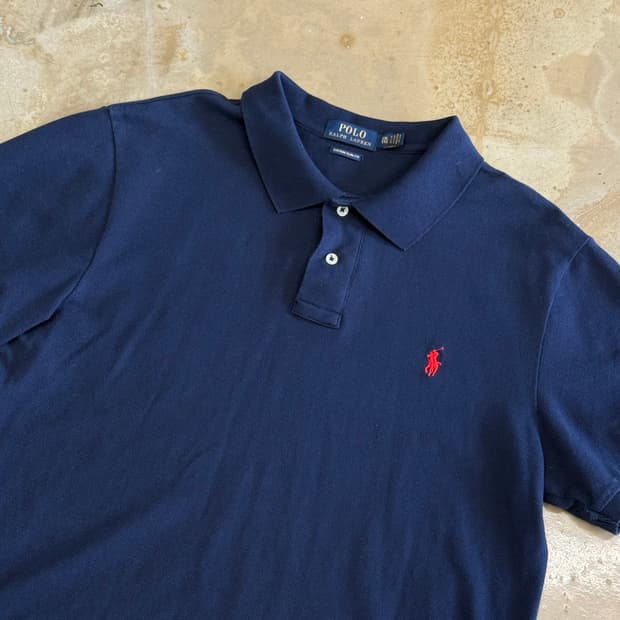 XXL 폴로랄프로렌 커스텀슬림핏 네이비 카라티셔츠