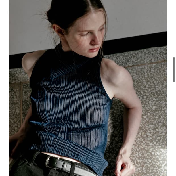 le17september / pleats blouse (네이비)