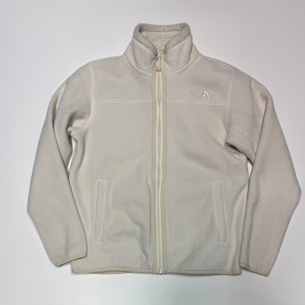 노스페이스 키즈 크림 뽀글이 플리스 집업 150