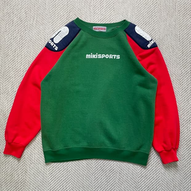 9~00s Miki sport 미키 스포츠 숄더패치 스웻셔츠 