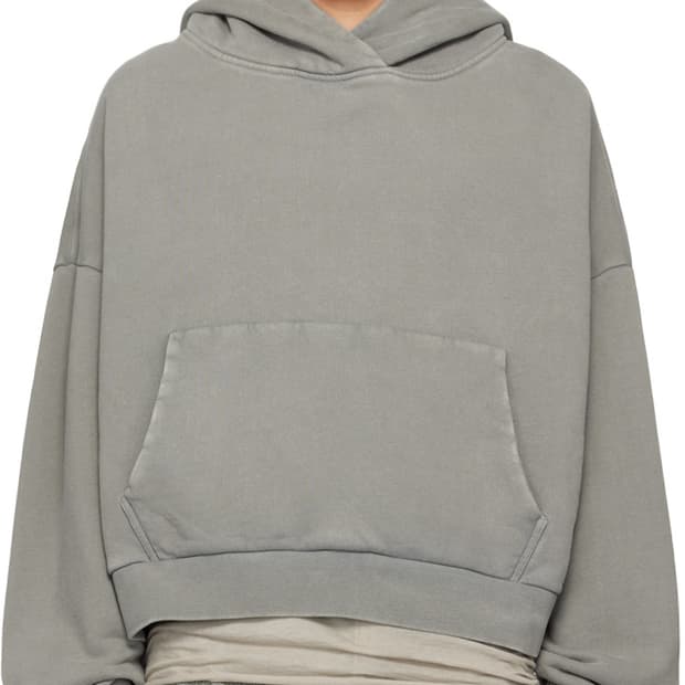 엔타이어 스튜디오 헤비 후드 그레이 S 사이즈