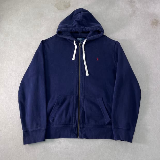 110 폴로랄프로렌 와플 네이비 후드집업