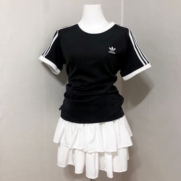 아디다스 흰검 링거티셔츠 M