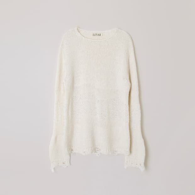 르바) Frost Winter Net Knit - Cream