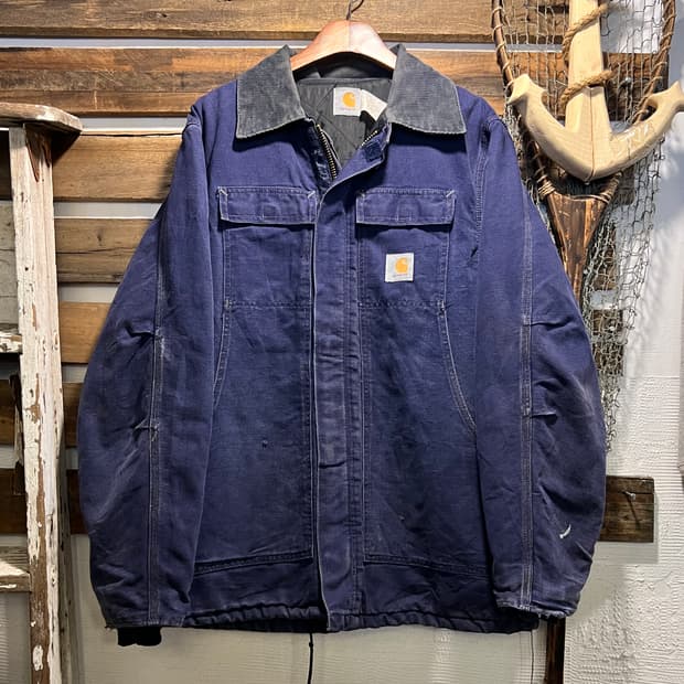 [L]90's 칼하트 USA Made CQ182 미드나잇 네이비 워크자켓