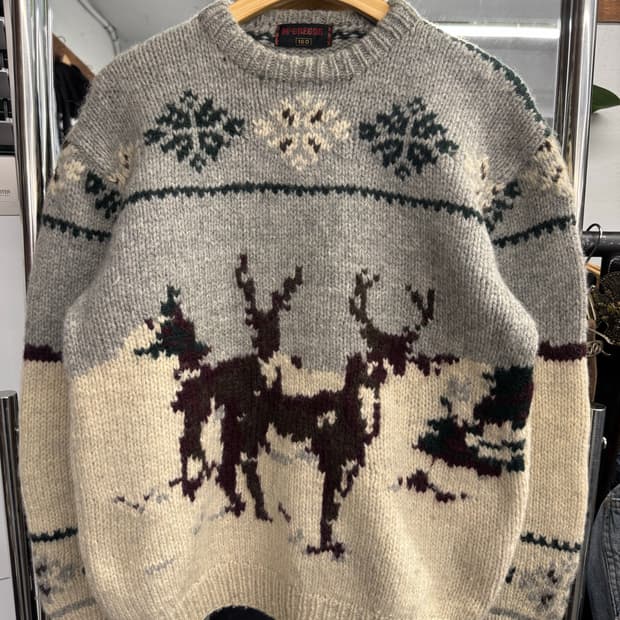 맥그리거 빈티지 패턴 니트