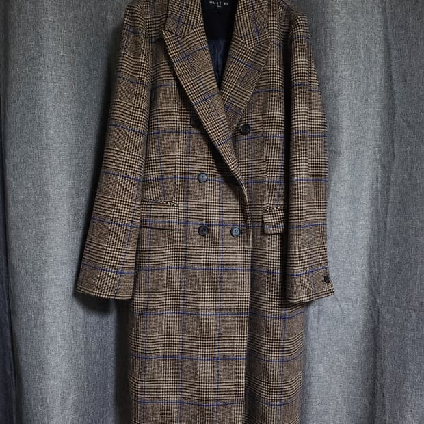 머스트비 체크 클래식 코트