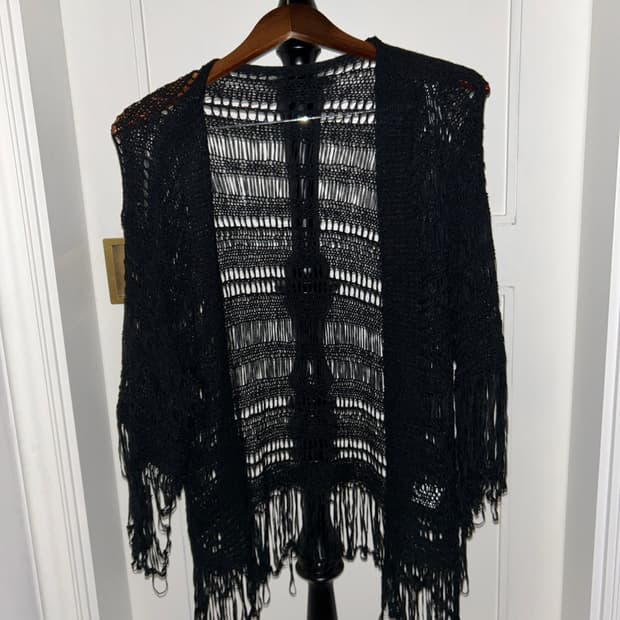 Crochet Fringe Cardigan / 빈티지 가디건