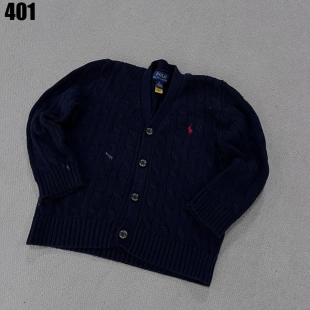 폴로 네이비 꽈배기 아동용 