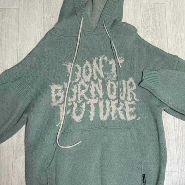 아조바이아조 Wool Knit Hoodie [Mint]