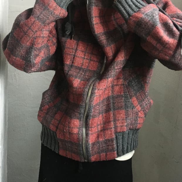  Vivienne Westwood 비비안웨스트우드 레드체크 후드 집업 자