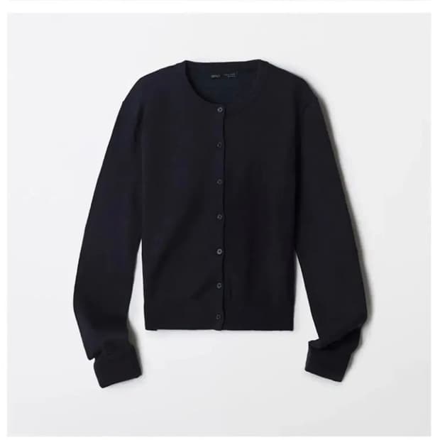 (실착1회) 스파오 라운드넥 카디건 블랙 s 스파오 가디건
