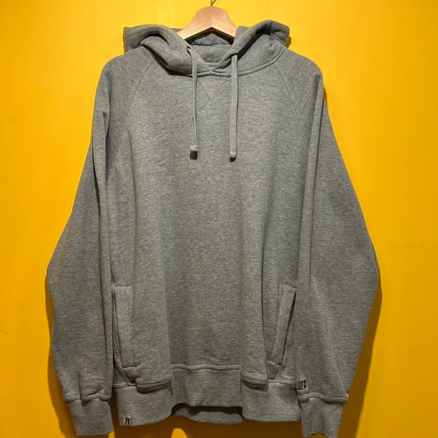 10s [XL] 러셀 프리미엄 플리스 그레이 포켓 후드