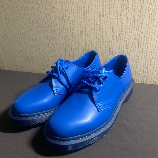 닥터마틴 1461 스무스 블루 3홀 UK6