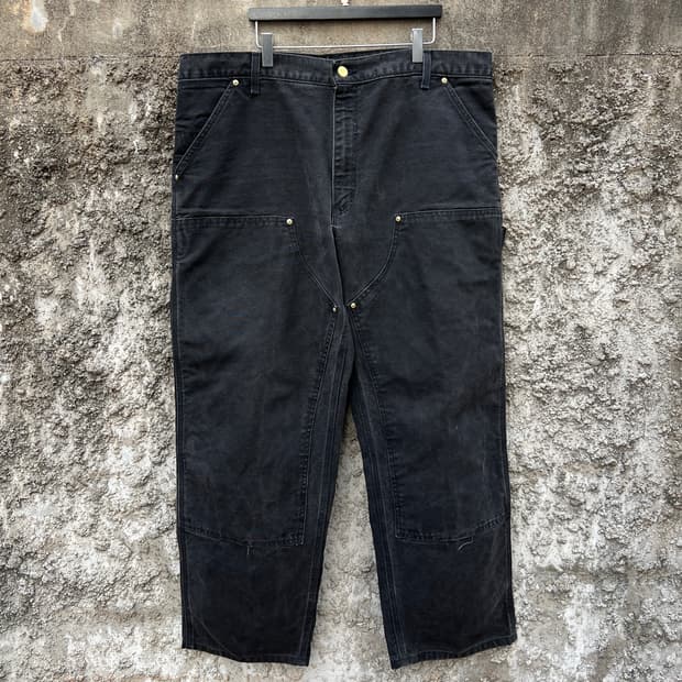 [38] 90s 미국제 칼하트 블랙 더블니 B01 BLK