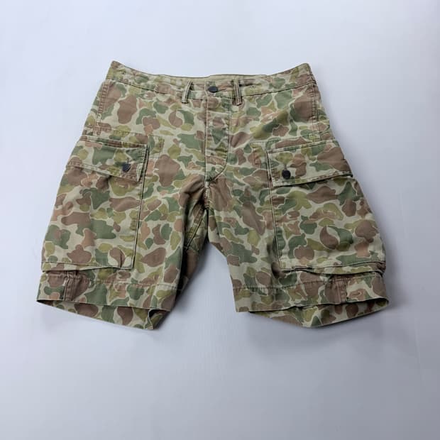 RRL 더블알엘 덕카모 코튼 하프팬츠