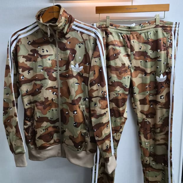 M) 아디다스 파이어버드 강동원 카모 져지 셋업 팝니다