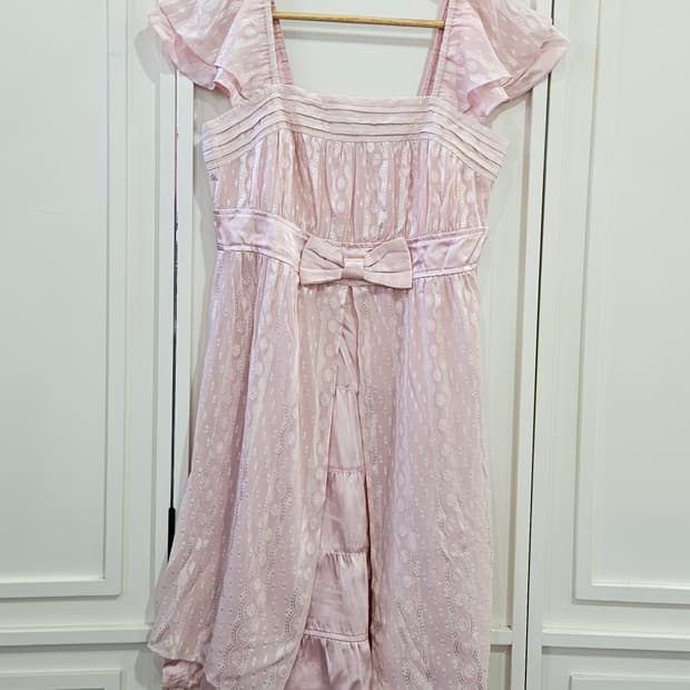 베이비핑크 레이스 원피스