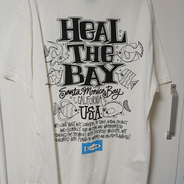 스투시 힐 더 베이 오션 피그먼트 다이드 티셔츠 내츄럴