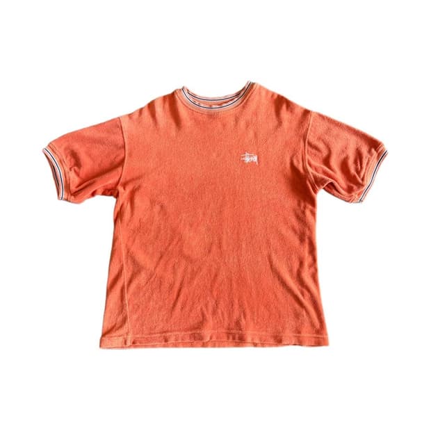 90s 스투시 테리코튼 스탁로고 티셔츠