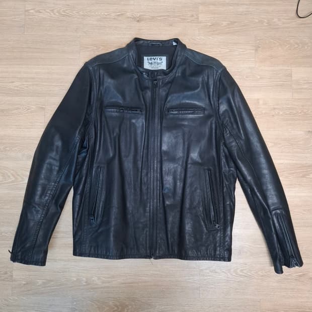 리바이스 가죽자켓 블랙 XL