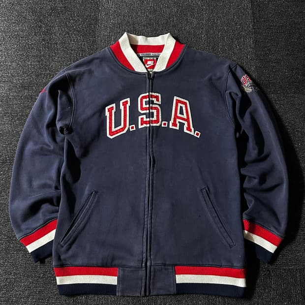 나이키 USA Basketball Legends 바시티 타입 풀집업 자켓