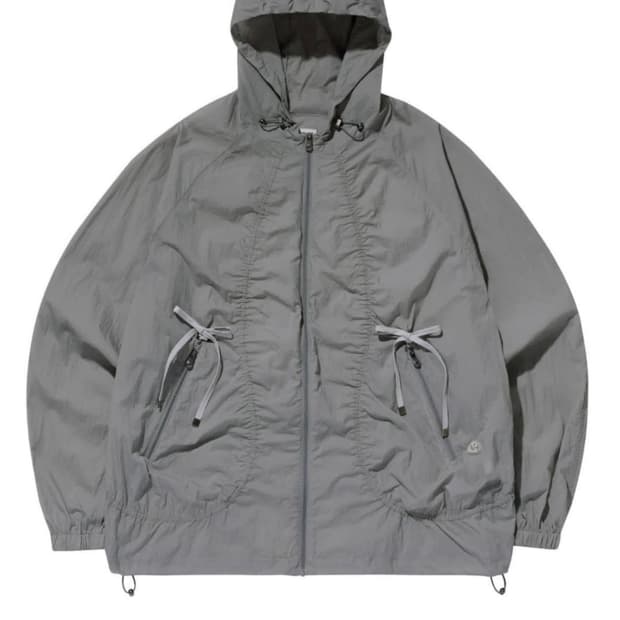 RIBBON WINDBREAKER LIGHT GREY