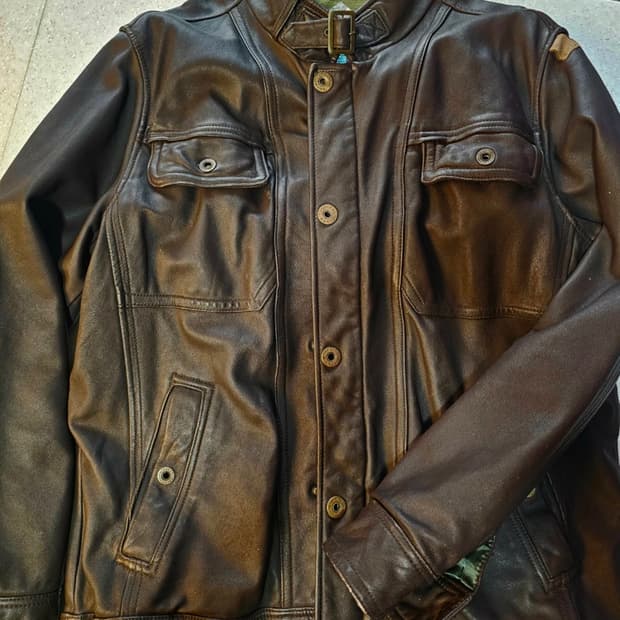천연양가죽 100%  레더자켓 L 100~105