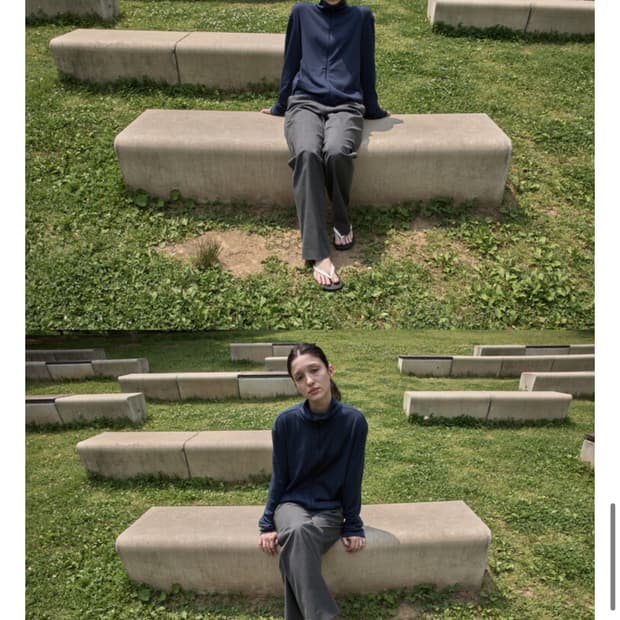 머듈 넥 집업 나이트 2사이즈