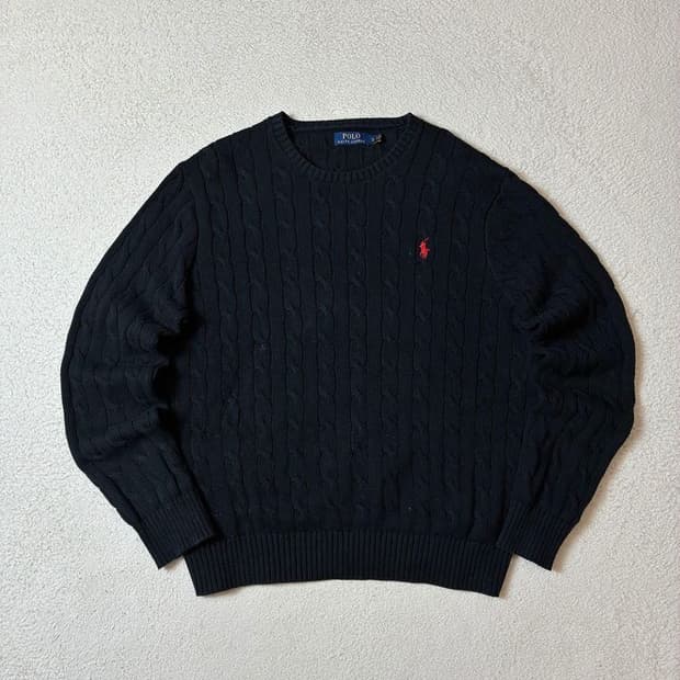 폴로 랄프로렌 10's 코튼 꽈배기 니트 PN7226
