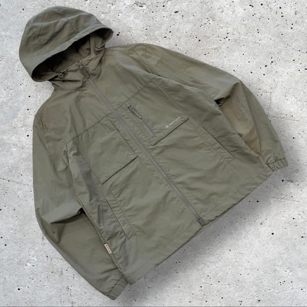 [95] 스노우피크 후드 바람막이 자켓 올리브 D106