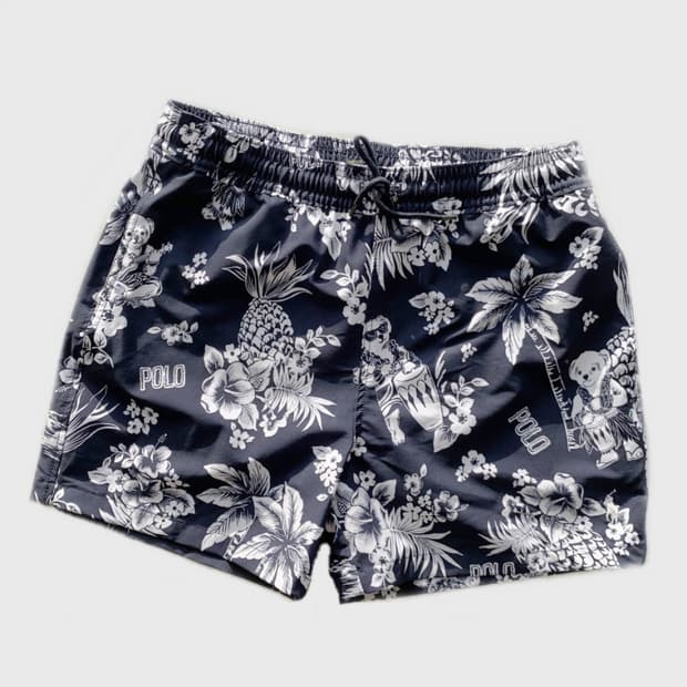 폴로 랄프로렌 베어 하와이 패텀 스윔팬츠 반바지 화이트끈 L