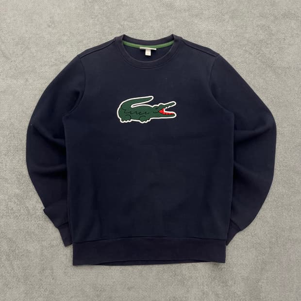 XS 라코스테 네이비 맨투맨 티셔츠