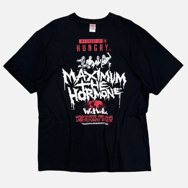 MAXIMUM HORMON band printing t-shirt