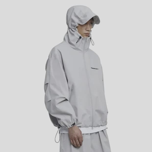 노매뉴얼 페논 윈드 쉘 바람막이 자켓 M 웜그레이