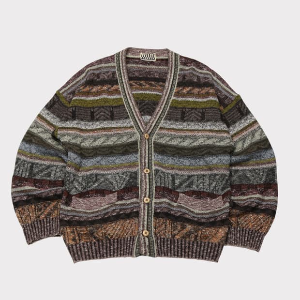 [XL] 90's 컬리지 마르카자니 울 니트 가디건