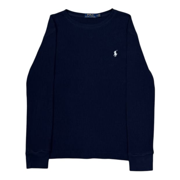 폴로 랄프로렌 와플 롱슬리브 긴팔 네이비 M